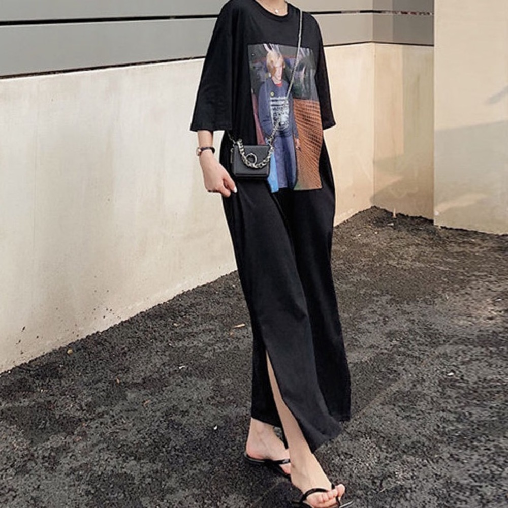 Cotton T-Shirt Maxi Dress